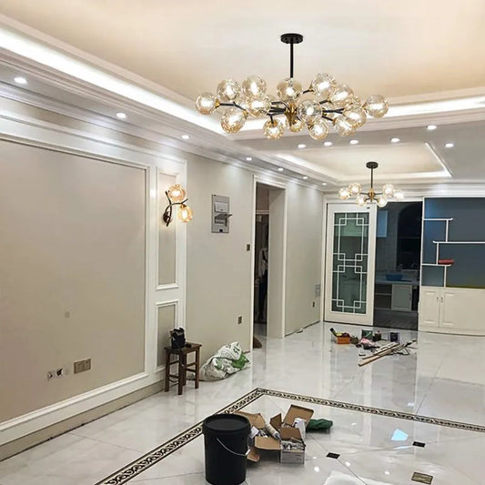 LumiOrb™ Vintage Luxury LED Bubble Glass Chandelier