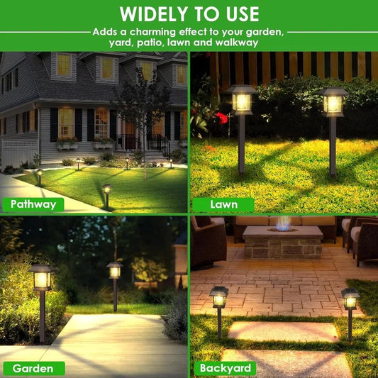 Solar Pathway Lights Outside Waterproof Walkway Light Solar Powered Landscape Lights for Driveway Lawn Patio Sidewalk Yard