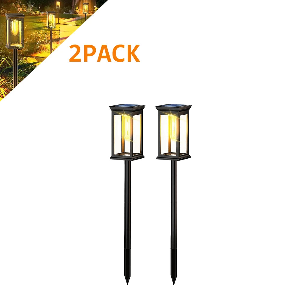 Solar Pathway Lights Solar Lights Outdoor Solar Powered Garden Lights for Walkway Yard Backyard Lawn Landscape Lighting Decor