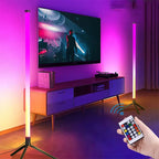 RGB LED Floor Lamp Remote APP Control Music Sync Corner Mood Lighting Smart Modern Mood Standing Lights for Bedroom Living Room-Serilas
