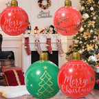 55CM Christmas Inflatable Ball Outdoor Garden Decorations PVC Giant Xmas Ball Christmas Large Balls Toy New Year Party Decors-Serilas