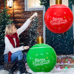 55CM Christmas Inflatable Ball Outdoor Garden Decorations PVC Giant Xmas Ball Christmas Large Balls Toy New Year Party Decors-Serilas