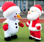Inflatable Santa Claus Snowman Deer Mascot Costume Adult Fancy Dress Christmas Party Kawaii Mascot Costume Carnival Costumes-Serilas