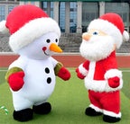 Inflatable Santa Claus Snowman Deer Mascot Costume Adult Fancy Dress Christmas Party Kawaii Mascot Costume Carnival Costumes-Serilas