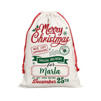 Personalized Name 30x40cm Christmas Gift Bags Santa Sack Christmas Ornaments New Year Christmas Gifts for Kids Boys Girls Teens-Serilas