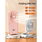 Foldable Hanging Neck Fan Cooling Desktop Refrigeration Handheld USB Mini Fan Camping Mute Ventilador Air Cooler for Sports-Serilas
