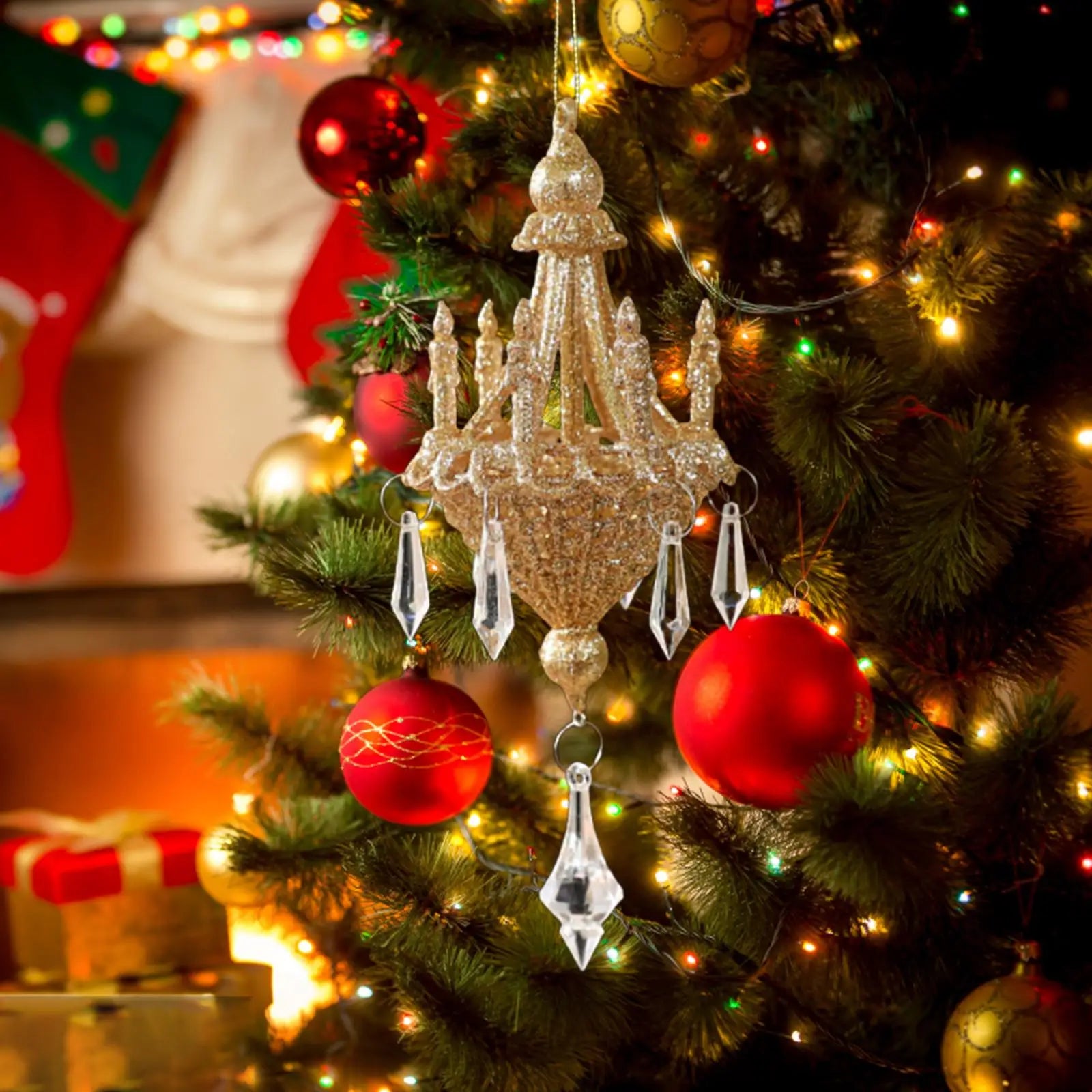 Christmas Tree Ornament Novelty Christmas Ornament for Party Engagement Cafe Decorative Pendant DIY Supplies Housewarming Gift-Serilas