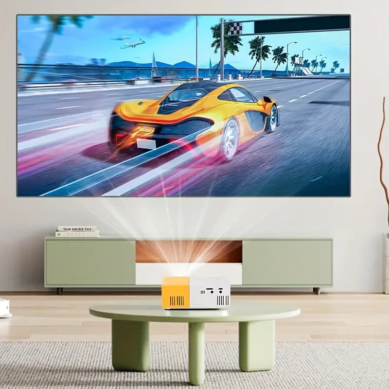 LED Home Theater Projector Small portable outdoor projector 300 lumens Home Theater Outdoor camping office meeting-Serilas