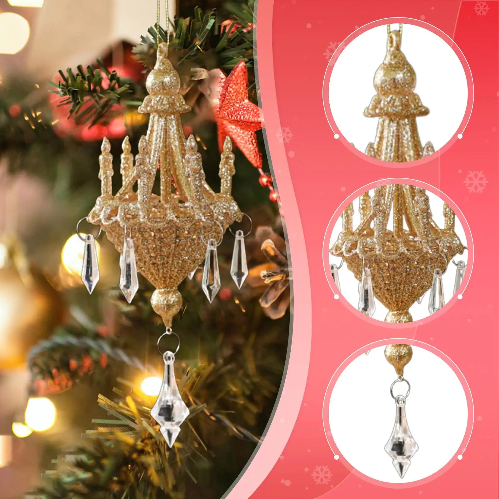 Christmas Tree Ornament Novelty Christmas Ornament for Party Engagement Cafe Decorative Pendant DIY Supplies Housewarming Gift-Serilas