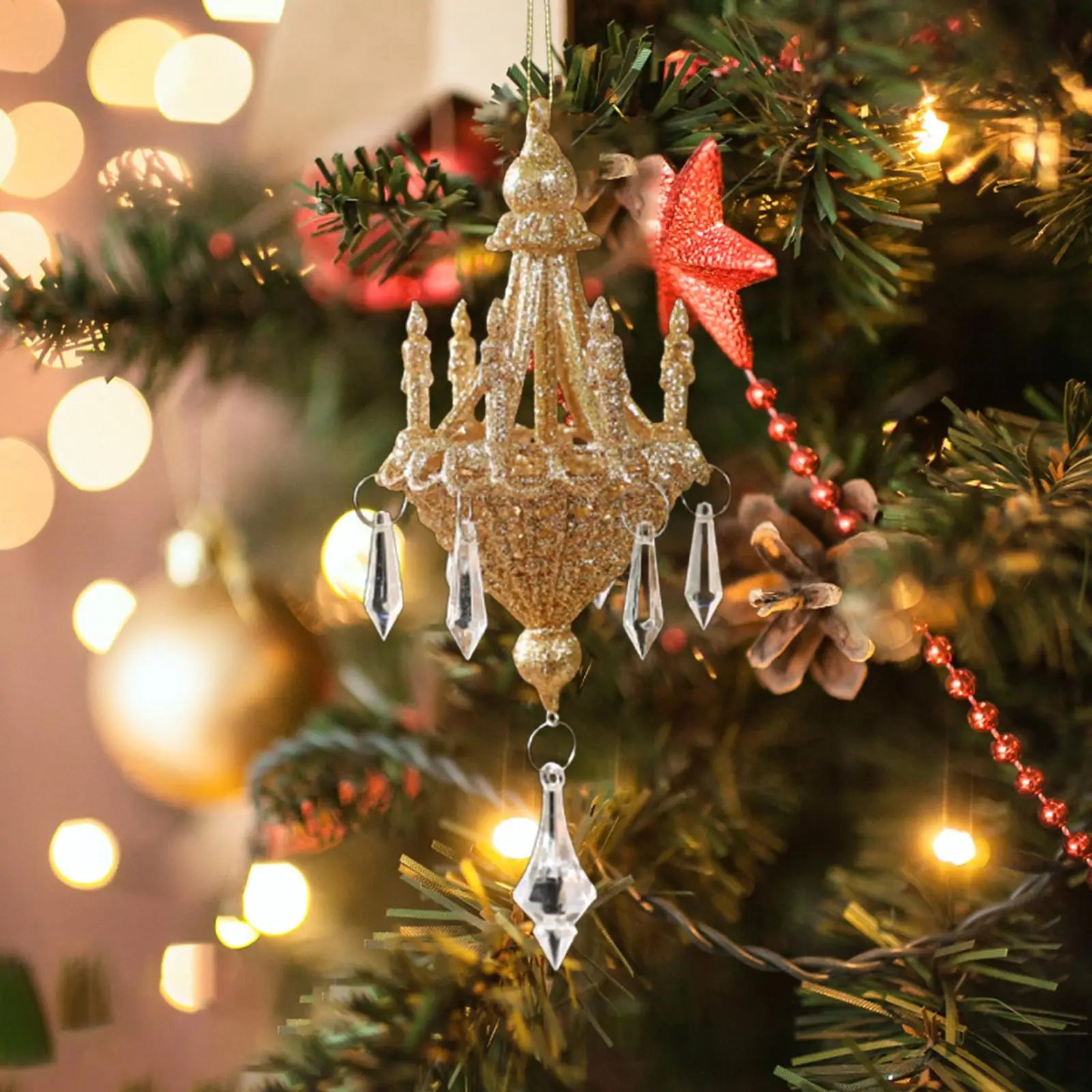 Christmas Tree Ornament Novelty Christmas Ornament for Party Engagement Cafe Decorative Pendant DIY Supplies Housewarming Gift-Serilas