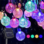 LED Solar String Lights Outdoor Waterproof Bubble Beads Fairy String Light 8 Modes Garden Wedding Party Christmas Decoration-Serilas