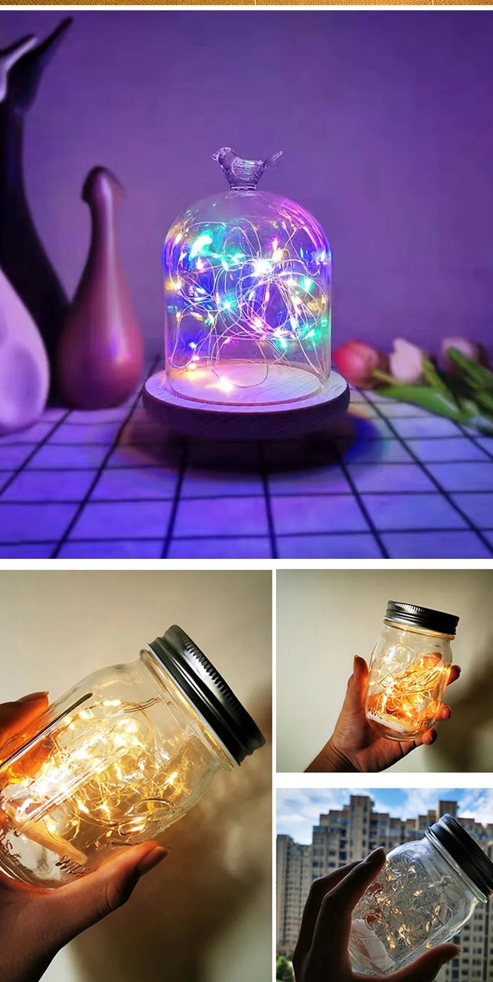 LED String Lights Night Light Holiday lighting Fairy Garland 1M2M3M 5M Decoration Light For New Year Wedding Brithday Party Lamp-Serilas