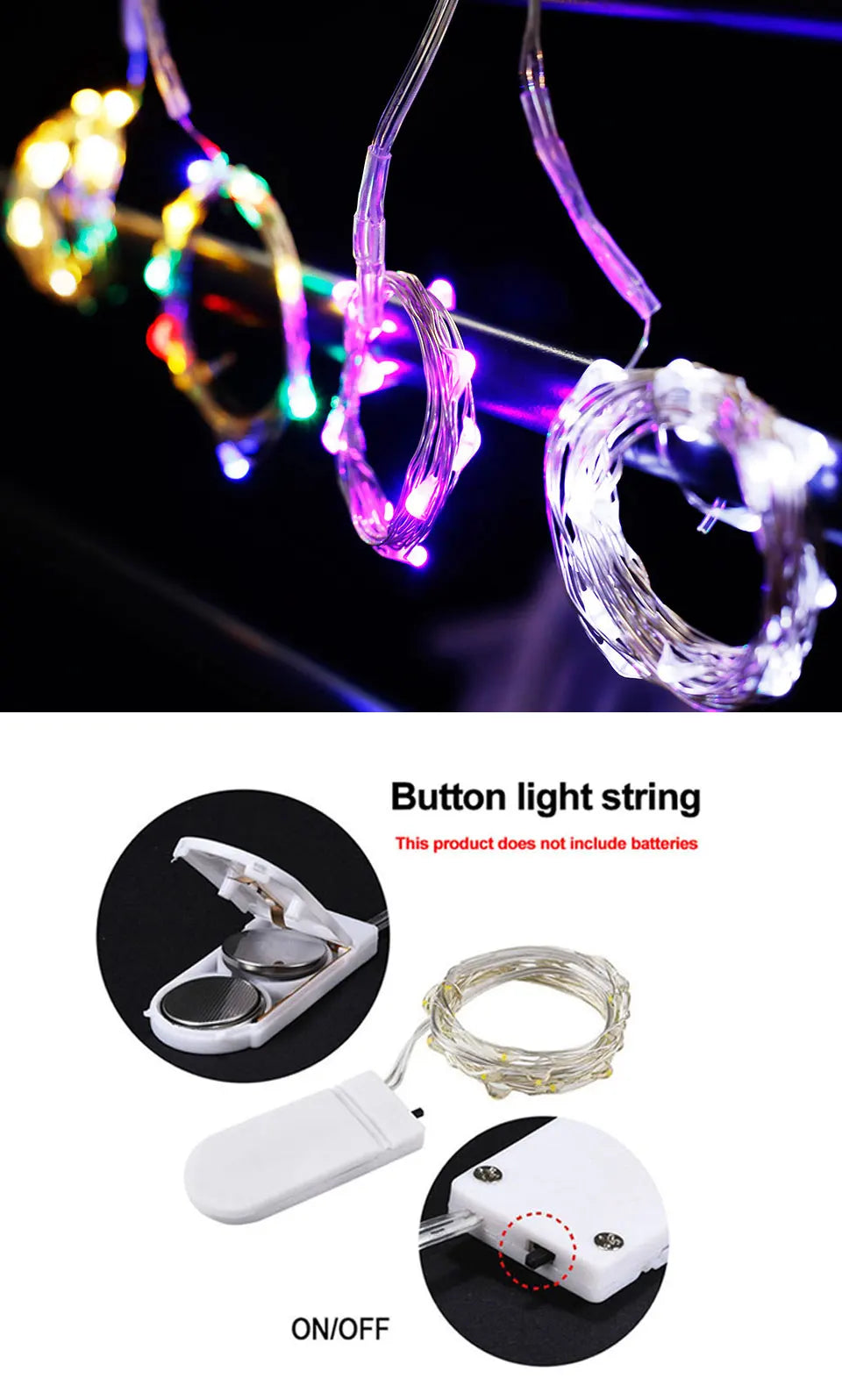 LED String Lights Night Light Holiday lighting Fairy Garland 1M2M3M 5M Decoration Light For New Year Wedding Brithday Party Lamp-Serilas