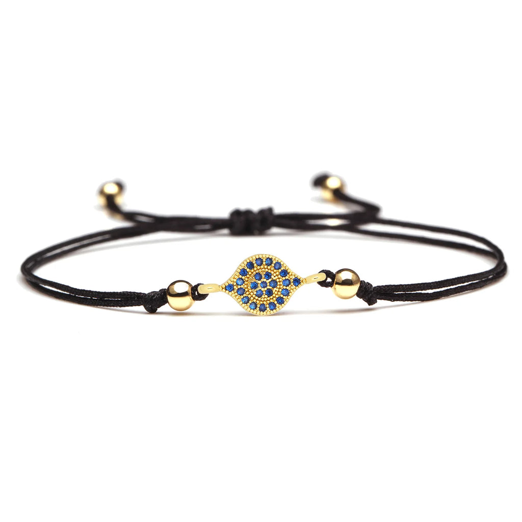 Copper Blue Evil Eye Charm Bracelet Red String Kabbalah Protection Handmade Adjustable Jewelry For Women Men Boys Girls Baby-Serilas