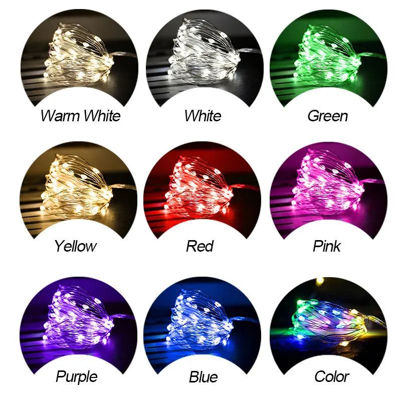 LED String Lights Night Light Holiday lighting Fairy Garland 1M2M3M 5M Decoration Light For New Year Wedding Brithday Party Lamp-Serilas