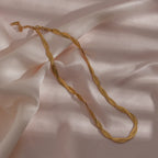 Tarnish Free Stainless Steel 18K Gold Plated Short Herringbone Chain Choker Necklaces For Women Minimalist Gold Chain Necklace-Serilas