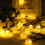 LED Solar String Lights Outdoor Waterproof Bubble Beads Fairy String Light 8 Modes Garden Wedding Party Christmas Decoration-Serilas