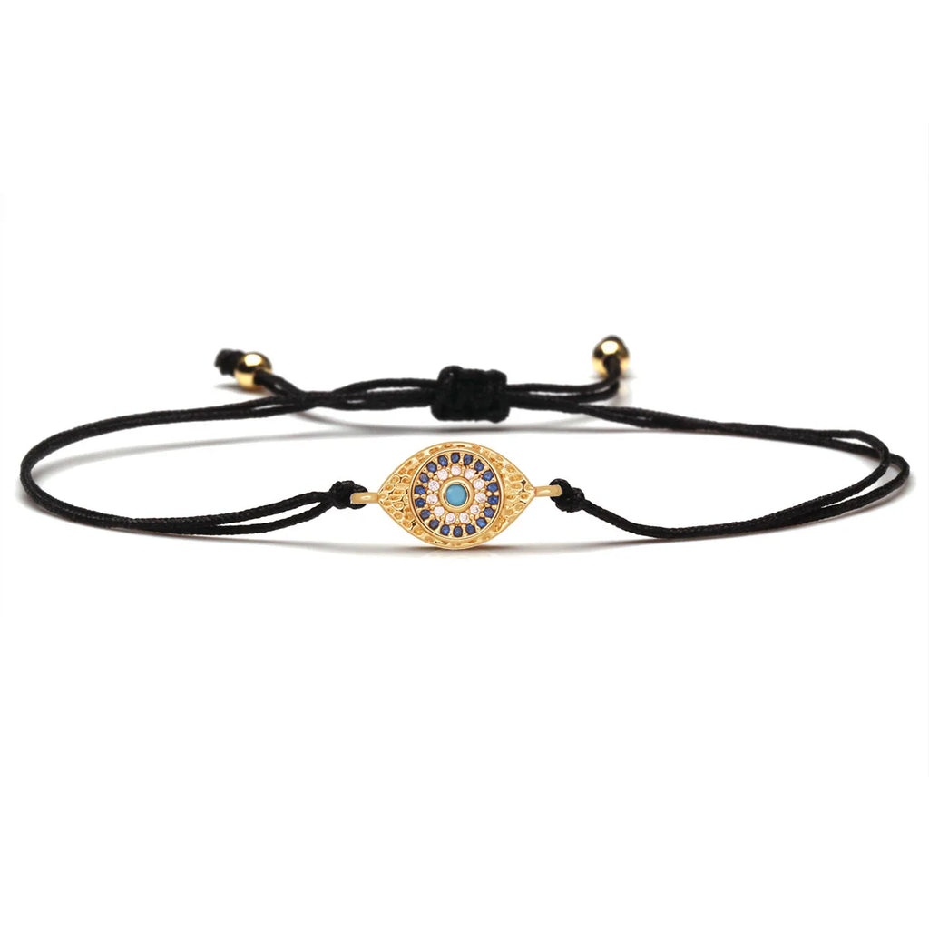 Copper Blue Evil Eye Charm Bracelet Red String Kabbalah Protection Handmade Adjustable Jewelry For Women Men Boys Girls Baby-Serilas