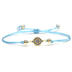 Copper Blue Evil Eye Charm Bracelet Red String Kabbalah Protection Handmade Adjustable Jewelry For Women Men Boys Girls Baby-Serilas