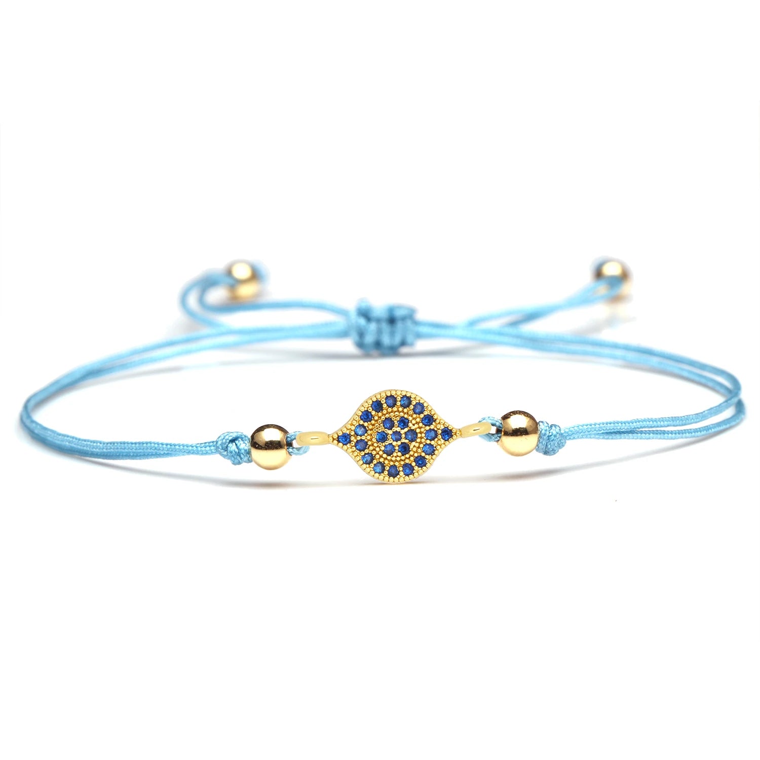 Copper Blue Evil Eye Charm Bracelet Red String Kabbalah Protection Handmade Adjustable Jewelry For Women Men Boys Girls Baby-Serilas