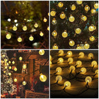 LED Solar String Lights Outdoor Waterproof Bubble Beads Fairy String Light 8 Modes Garden Wedding Party Christmas Decoration-Serilas