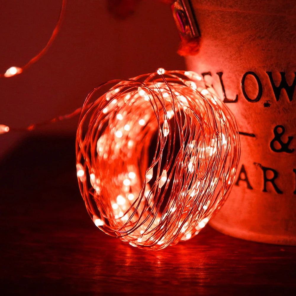 LED String Lights Night Light Holiday lighting Fairy Garland 1M2M3M 5M Decoration Light For New Year Wedding Brithday Party Lamp-Serilas
