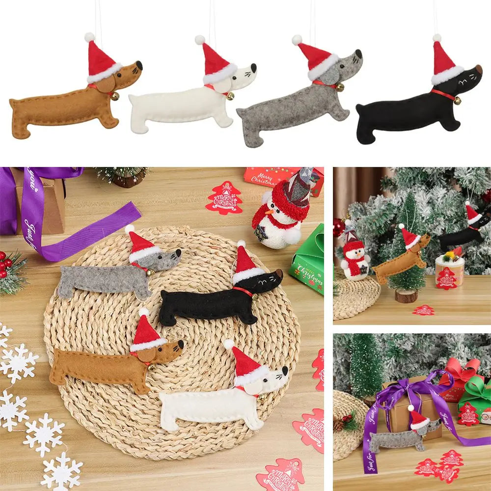 Gift Party Supplies Hang Decorations Ornaments Xmas Pendant Dachshund Dog Christmas Tree Accessories-Serilas