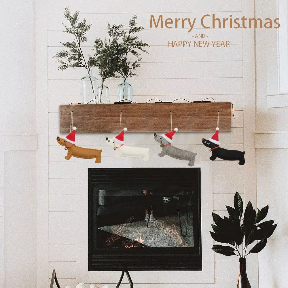 Gift Party Supplies Hang Decorations Ornaments Xmas Pendant Dachshund Dog Christmas Tree Accessories-Serilas