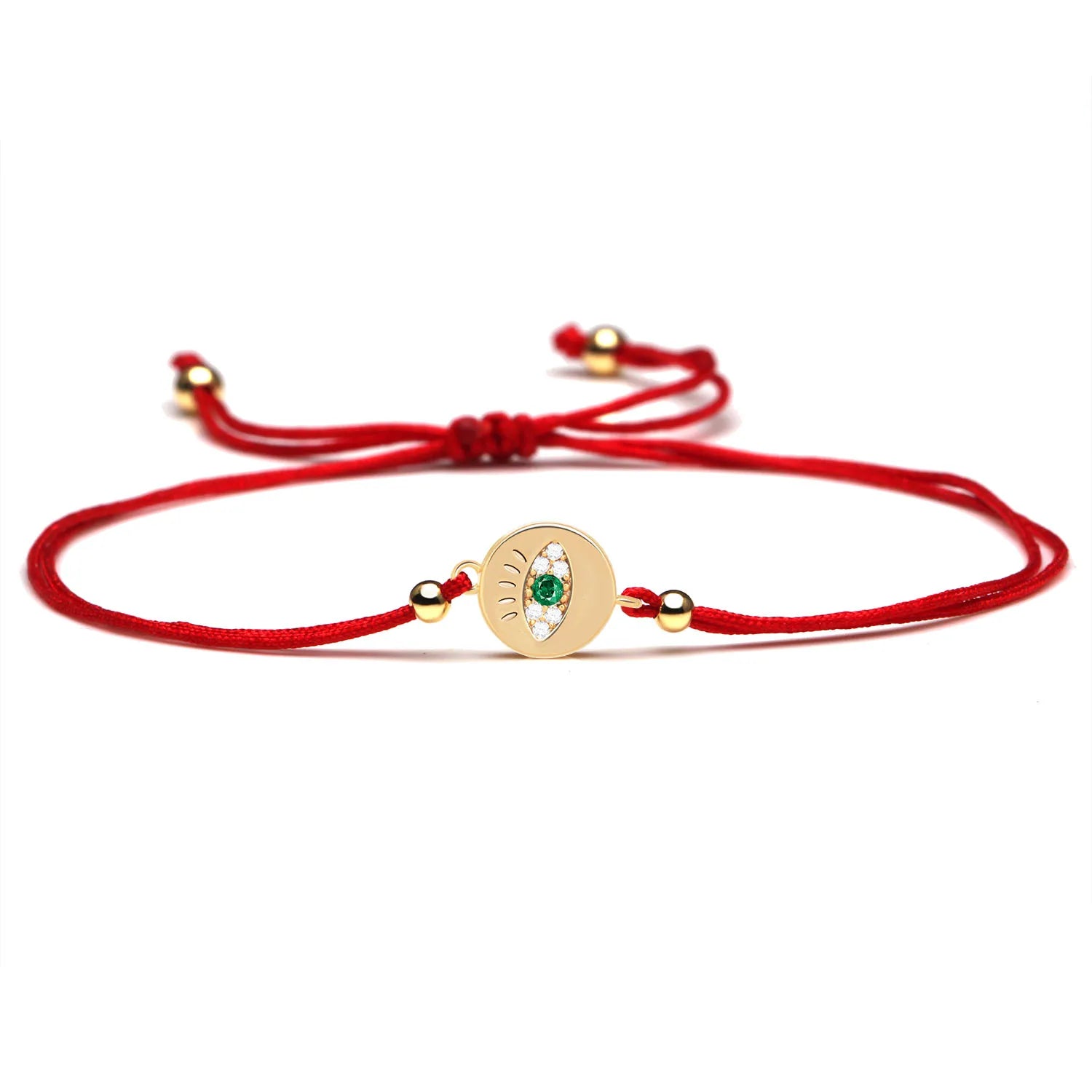 Copper Blue Evil Eye Charm Bracelet Red String Kabbalah Protection Handmade Adjustable Jewelry For Women Men Boys Girls Baby-Serilas