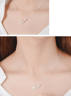 925 Sterling Silver Flower Pendant Necklace For Women Fashion Chain Luxury Quality Fine Jewelry Accesories Wholesale GaaBou-Serilas