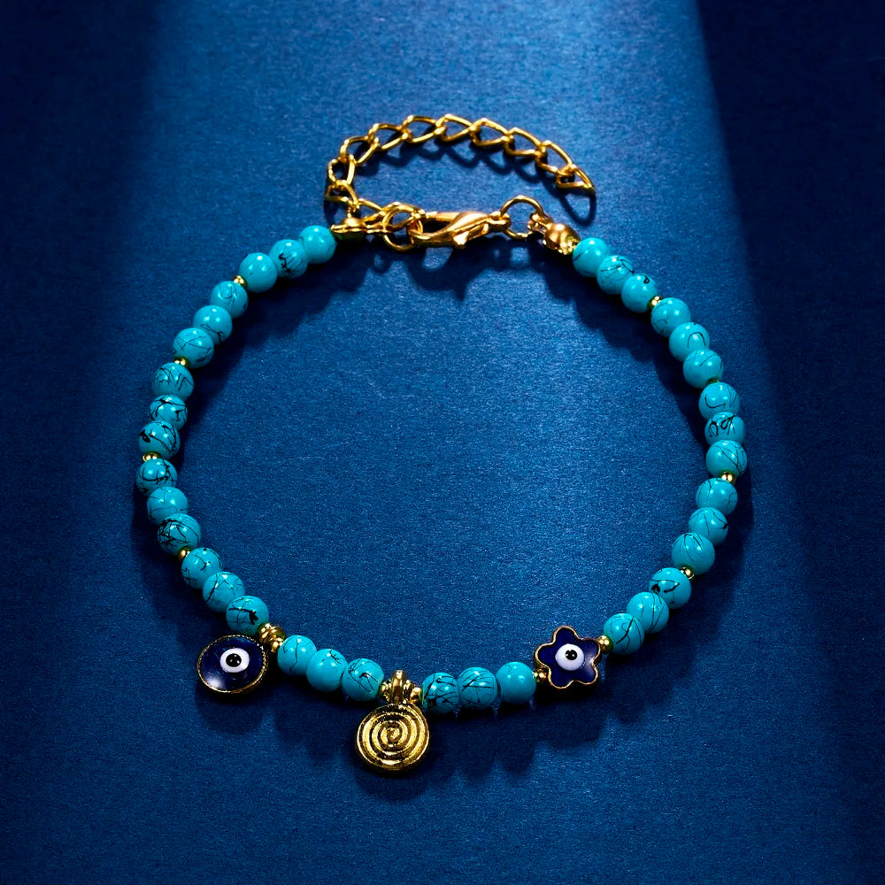 Lucky Amulet Evil Eye Charm Bracelet Gold Color Silver Color String Chain Braided Friendship Bracelet for Women Men Jewelry Gift-Serilas