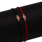 Copper Blue Evil Eye Charm Bracelet Red String Kabbalah Protection Handmade Adjustable Jewelry For Women Men Boys Girls Baby-Serilas