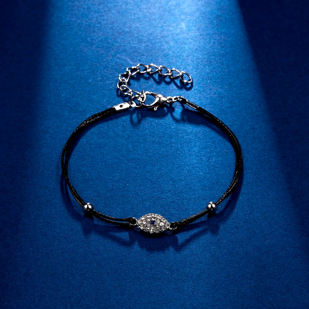 Lucky Amulet Evil Eye Charm Bracelet Gold Color Silver Color String Chain Braided Friendship Bracelet for Women Men Jewelry Gift-Serilas