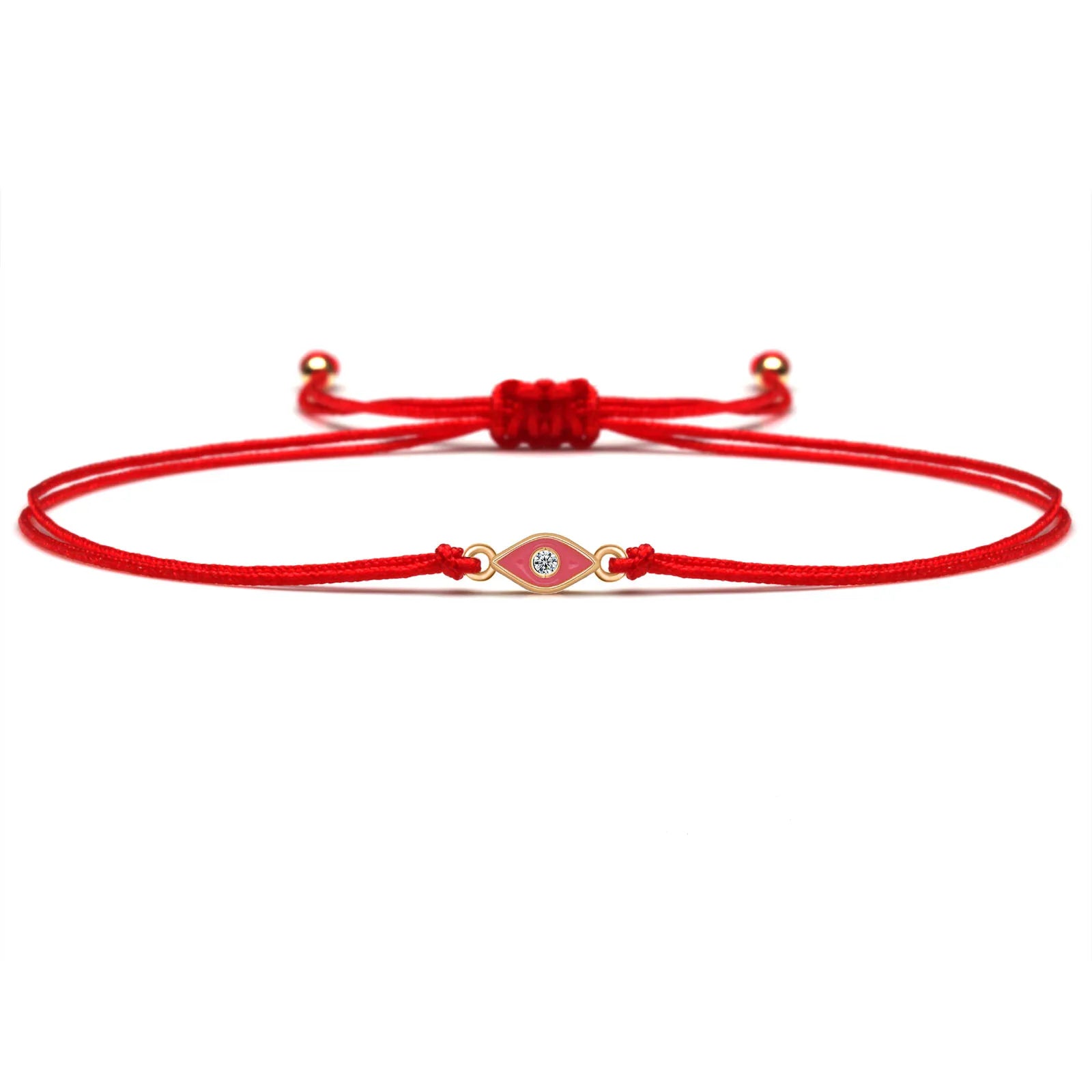 Copper Blue Evil Eye Charm Bracelet Red String Kabbalah Protection Handmade Adjustable Jewelry For Women Men Boys Girls Baby-Serilas