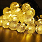 LED Solar String Lights Outdoor Waterproof Bubble Beads Fairy String Light 8 Modes Garden Wedding Party Christmas Decoration-Serilas
