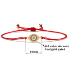 Copper Blue Evil Eye Charm Bracelet Red String Kabbalah Protection Handmade Adjustable Jewelry For Women Men Boys Girls Baby-Serilas