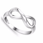 Fashion Silver color Infinity Ring Eternity Ring Charms Best Friend Gift Endless Love Symbol Fashion Rings For Women jewelry-Serilas