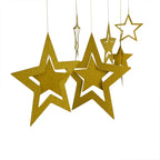 Rose Gold Hollow Star Paper Garlands Banner Hanging for Wedding Christmas Decorations Kids Birthday Party Supplies Baby Shower-Serilas
