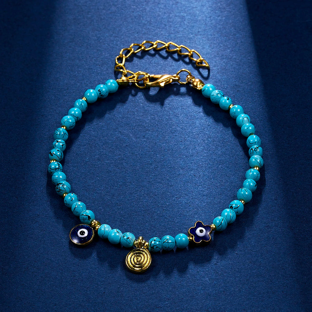 Lucky Amulet Evil Eye Charm Bracelet Gold Color Silver Color String Chain Braided Friendship Bracelet for Women Men Jewelry Gift-Serilas