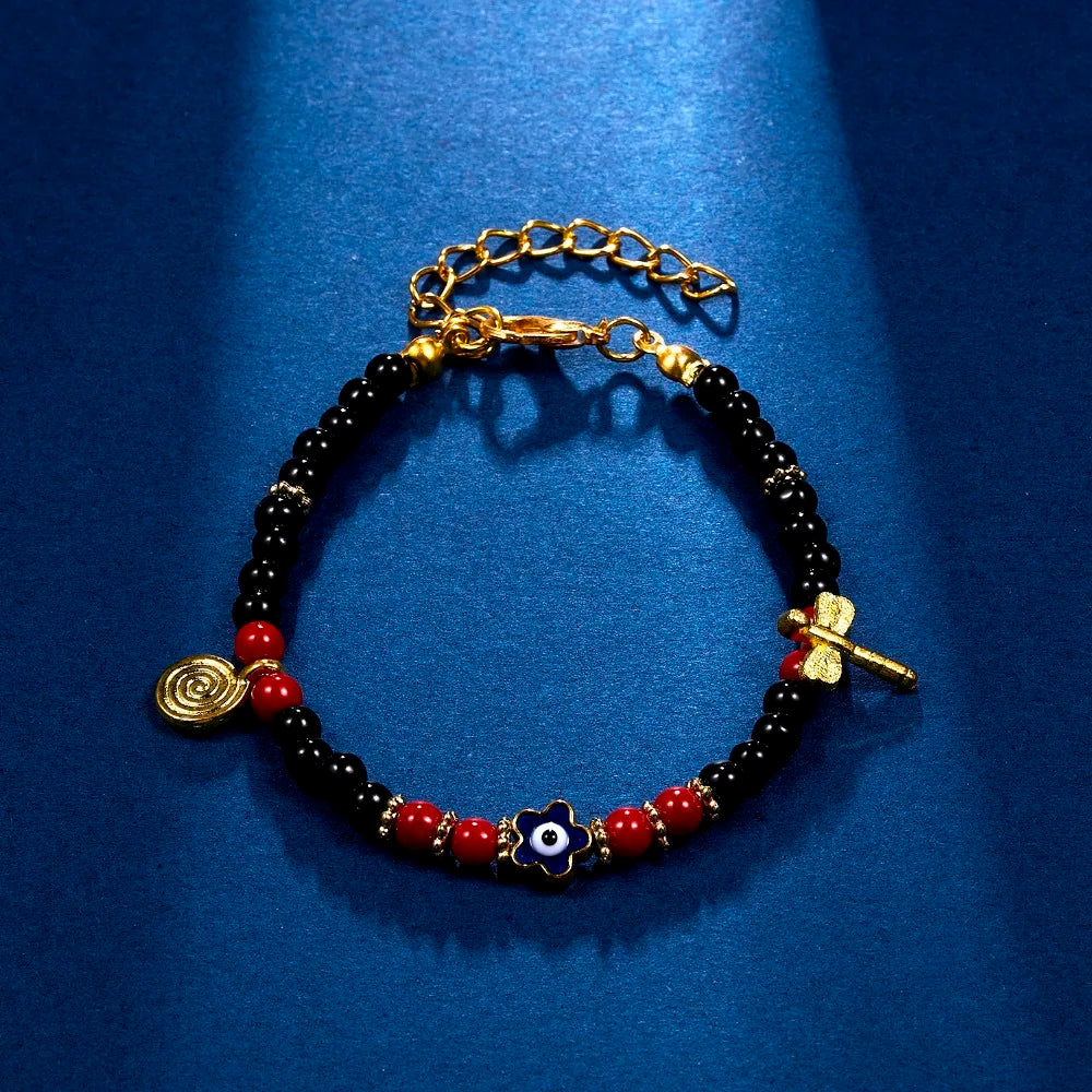 Lucky Amulet Evil Eye Charm Bracelet Gold Color Silver Color String Chain Braided Friendship Bracelet for Women Men Jewelry Gift-Serilas