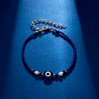 Lucky Amulet Evil Eye Charm Bracelet Gold Color Silver Color String Chain Braided Friendship Bracelet for Women Men Jewelry Gift-Serilas