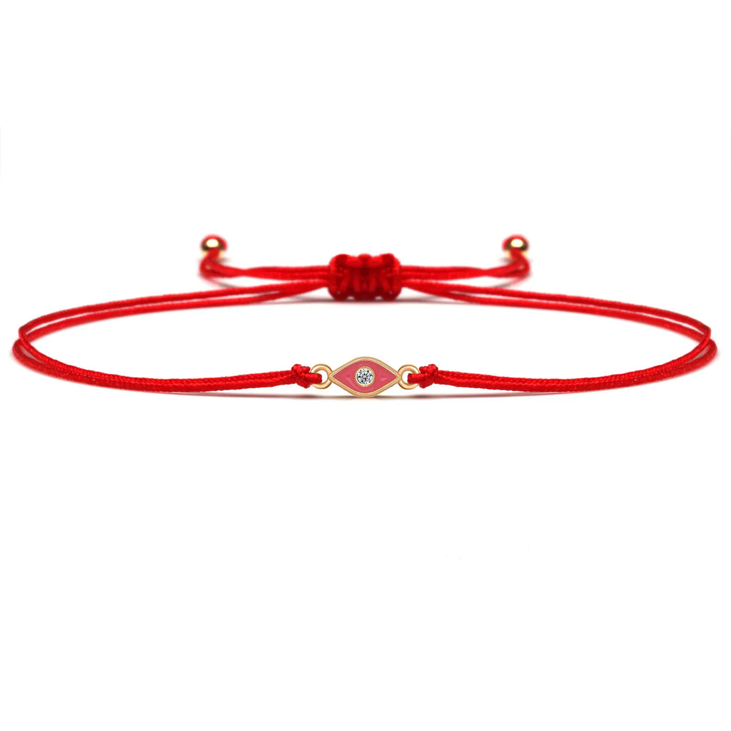 Copper Blue Evil Eye Charm Bracelet Red String Kabbalah Protection Handmade Adjustable Jewelry For Women Men Boys Girls Baby-Serilas