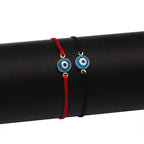 Copper Blue Evil Eye Charm Bracelet Red String Kabbalah Protection Handmade Adjustable Jewelry For Women Men Boys Girls Baby-Serilas
