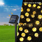 LED Solar String Lights Outdoor Waterproof Bubble Beads Fairy String Light 8 Modes Garden Wedding Party Christmas Decoration-Serilas