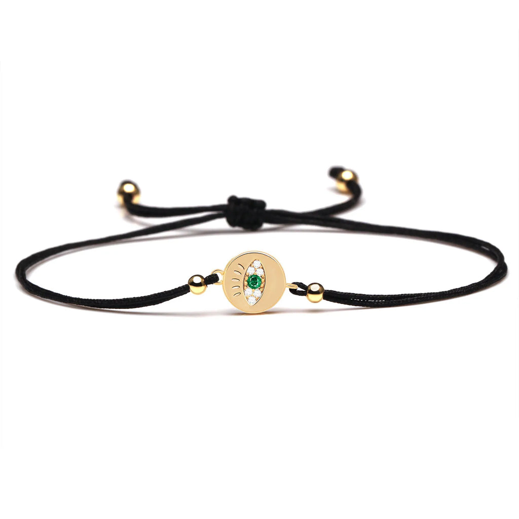 Copper Blue Evil Eye Charm Bracelet Red String Kabbalah Protection Handmade Adjustable Jewelry For Women Men Boys Girls Baby-Serilas