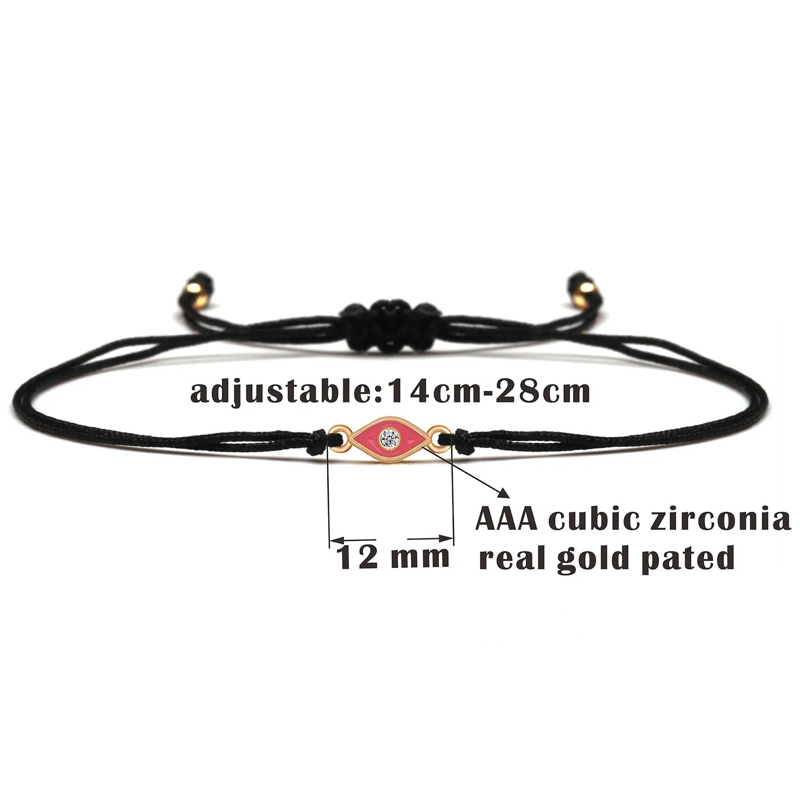 Copper Blue Evil Eye Charm Bracelet Red String Kabbalah Protection Handmade Adjustable Jewelry For Women Men Boys Girls Baby-Serilas