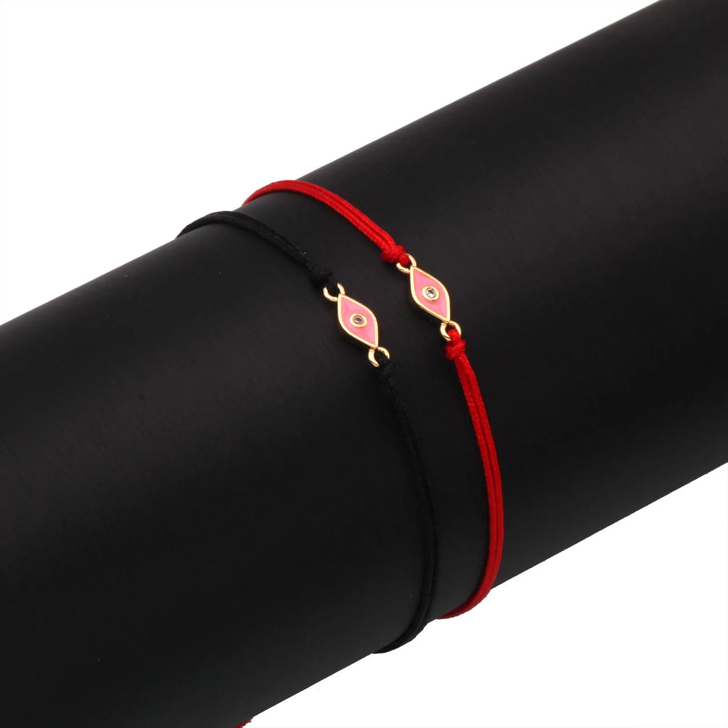 Copper Blue Evil Eye Charm Bracelet Red String Kabbalah Protection Handmade Adjustable Jewelry For Women Men Boys Girls Baby-Serilas