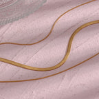 Tarnish Free Stainless Steel 18K Gold Plated Herryingbone Thin Snake Chain Layer Necklace Sexy Women's Gold Chain Necklace-Serilas