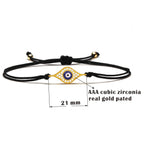 Copper Blue Evil Eye Charm Bracelet Red String Kabbalah Protection Handmade Adjustable Jewelry For Women Men Boys Girls Baby-Serilas