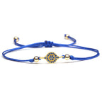 Copper Blue Evil Eye Charm Bracelet Red String Kabbalah Protection Handmade Adjustable Jewelry For Women Men Boys Girls Baby-Serilas